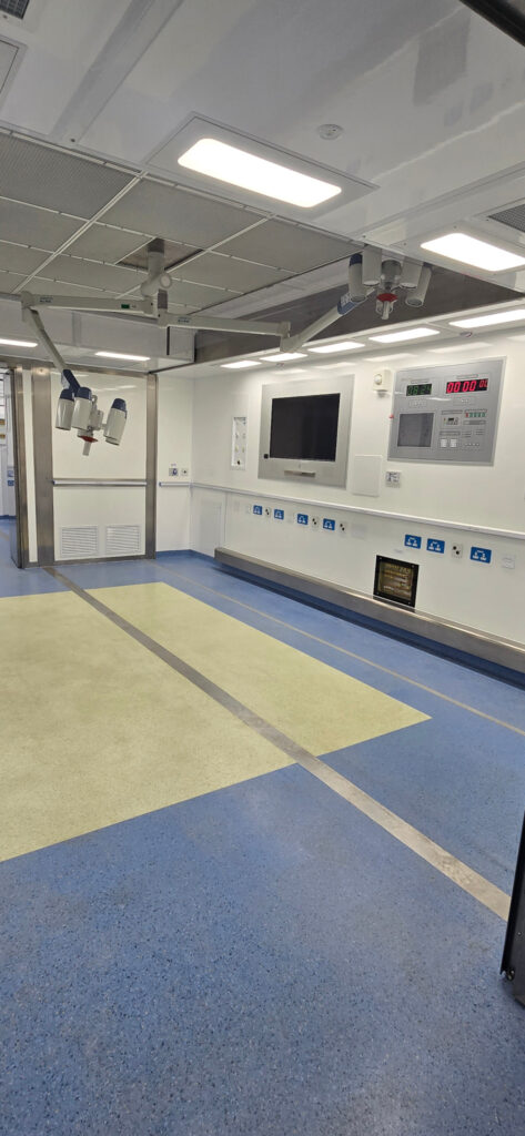 portrait clinical unit view Mobile healthcare unit interior cleaned and maintained for Vanguard Healthcare Solutions